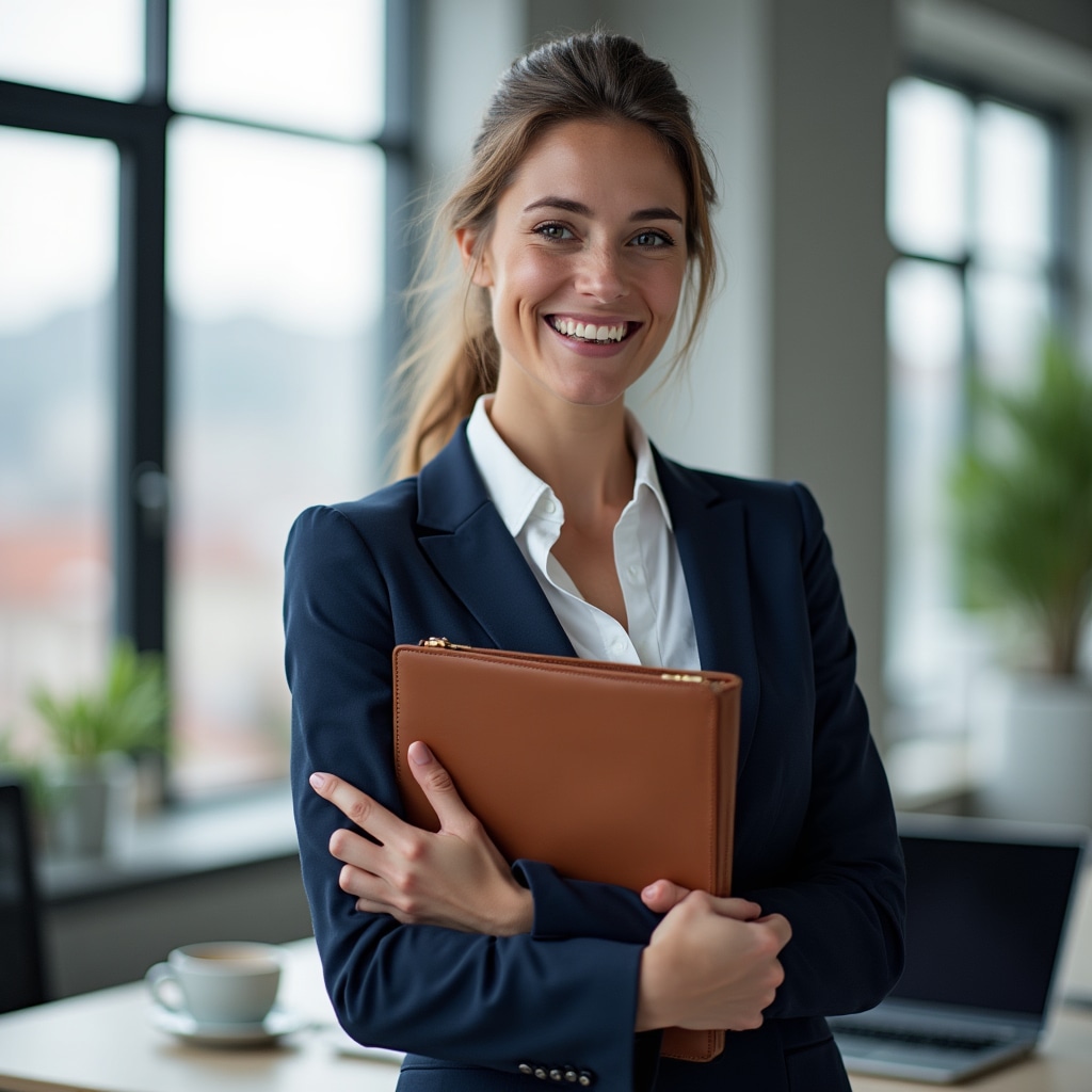 Professional woman confidently preparing for career re-entry